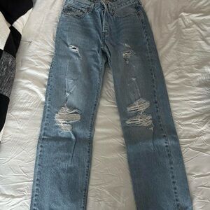 Levi's Light Blue Distressed Women Jeans